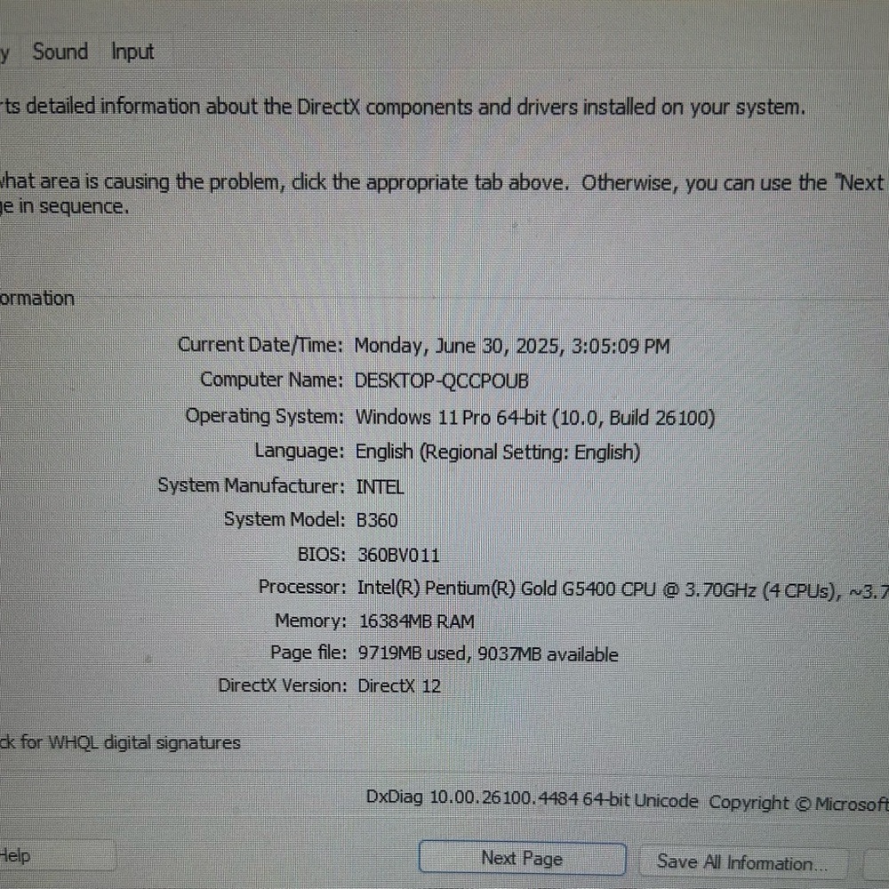 Intel Desktop gaming PC